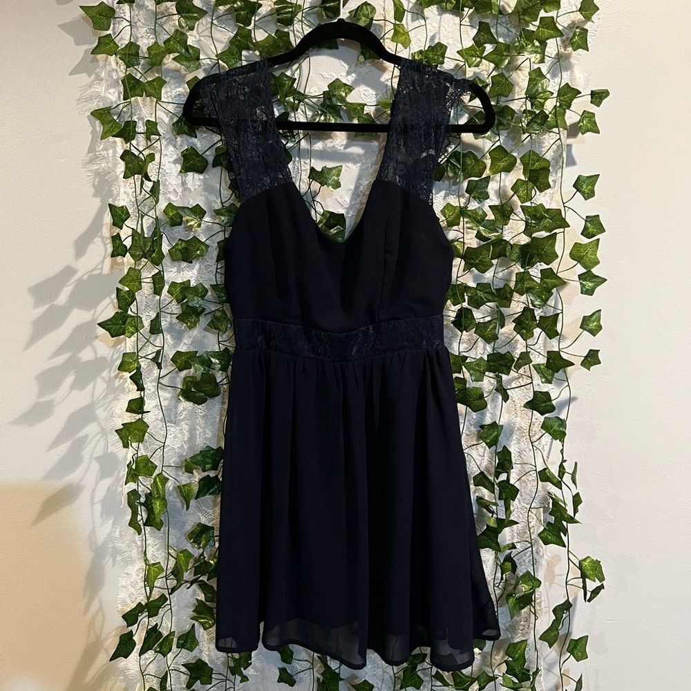 Navy Blue Party Dress. SizeM.